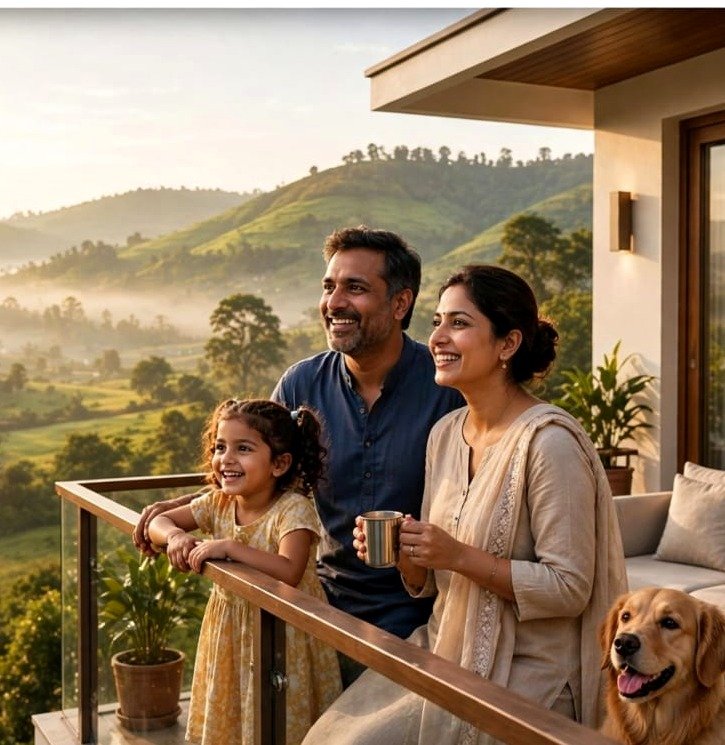 Family lifestyle illustration for Advika Hill City